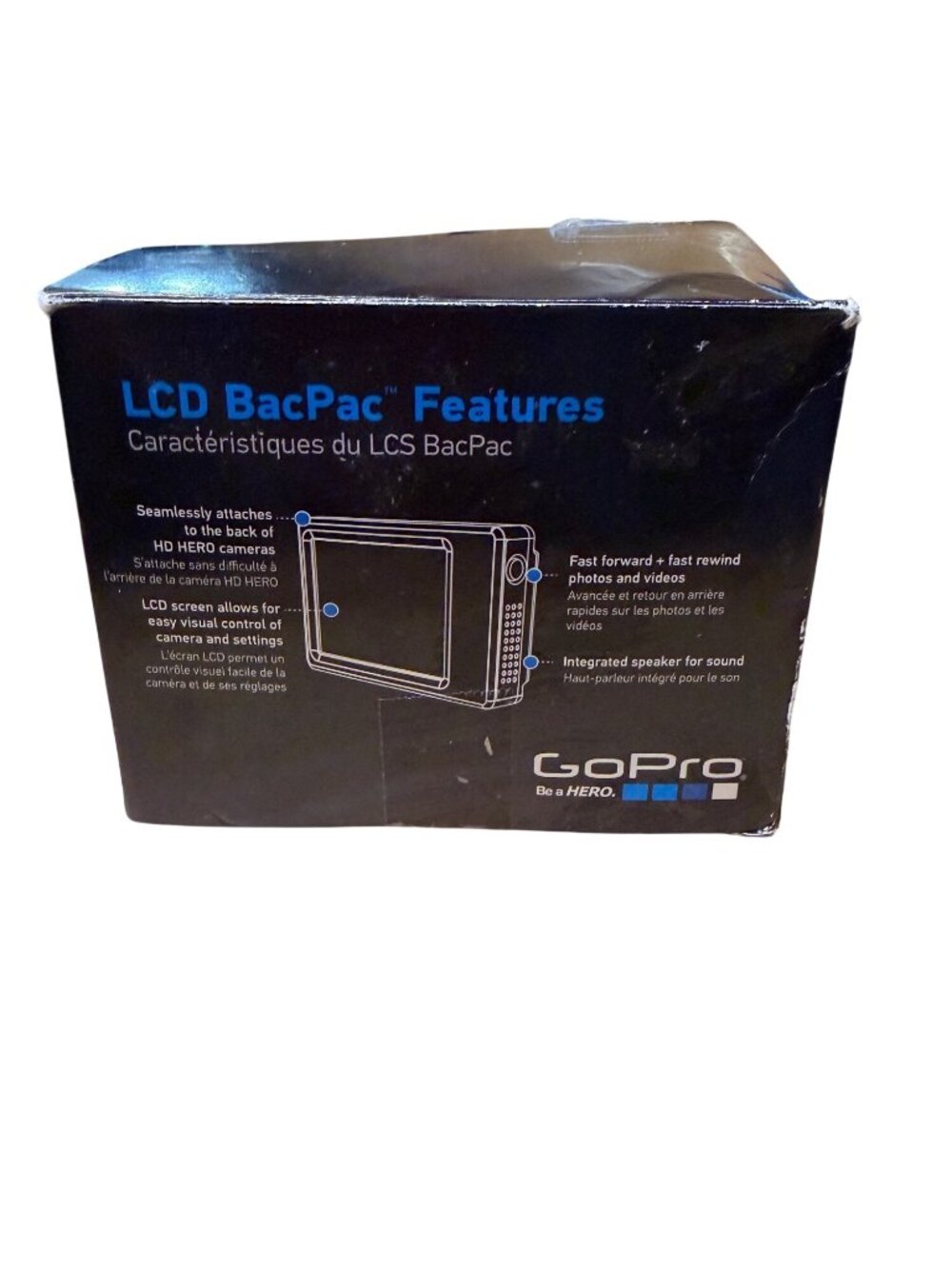 GoPro LCD BacPac With Waterproof & Non-Waterproof Wrist Housing Doors For HD Her